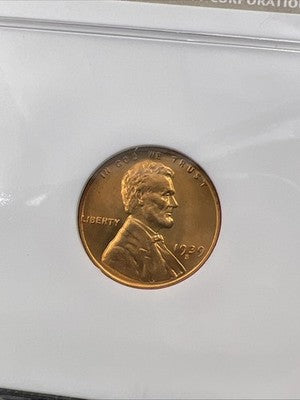 1939 S 1c Lincoln Wheat Cent Penny Coin NGC MS67 RD #005