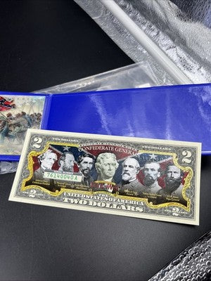 Civil War Generals Colorized 2017 A 2 Two Dollar Federal Reserve Note Unc #40