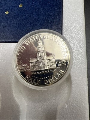 1776 - 1976 S US Mint Proof Silver Bicentennial 3 Coin Set 40% Silver w/ Box S#4