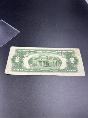 1928 G $2 Two Dollar USN Note Red Seal Fine Circ #230