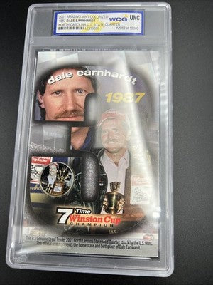 2001 Dale Earnhardt Card - 1987 7 Time Winston Cup Champion + Arizona 25c