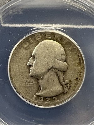 1932 D 25c Washington Silver Quarter Coin ANACS G4 Good Certified