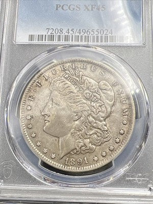 1891 O $1 Morgan Silver Dollar Coin PCGS XF45 Choice Extra Fine Certified