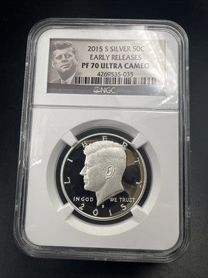 2015 S 50c Kennedy Silver Half Dollar Coin NGC PF70 UCAM #035 Early Releases
