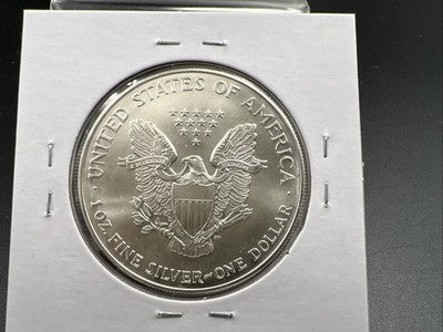 2000 1 Oz ASE American Silver Eagle Coin Incomplete Die Finishing Error UNC