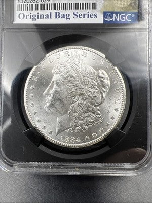 1884 CC Morgan Silver Eagle Dollar Coin NGC BU UNC Original Bag Fragment Series