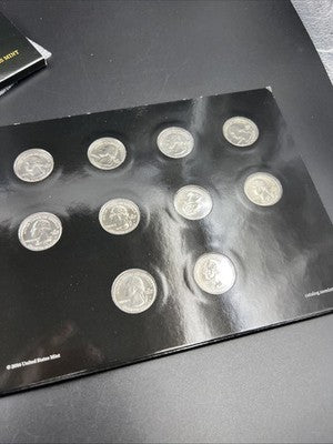2017 P and D America the Beautiful BU Quarters 10 ATB Park Coin Set Mint Pack