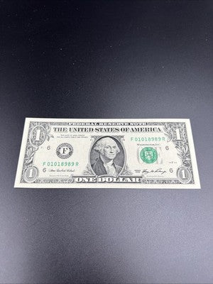 2006 $1 FRN Federal Reserve Note Neat Serial #01018989