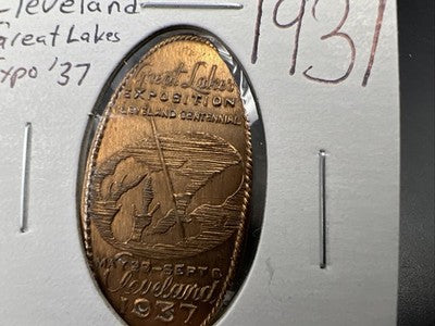 1937 Elongated M&D-12 Cleveland Great Lakes Exposition Gem UNC Mint Luster PQ
