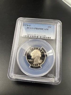 1978 S 25c Washington Clad Quarter Gem Proof Coin PCGS PR69 DCAM #181
