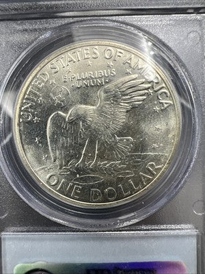 PCGS Certified Gem BU 1971 S $1 Ike Eisenhower 40% Silver Dollar Coin MS65 Toned