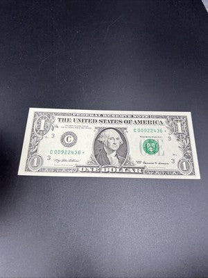 1999 * Star $1 One Dollar Bill FRN Federal Reserve Note CH UNC Neat Serial #36