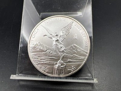2001 Mo 1 oz Onza Mexico Libertad Gem BU UNC Ley .999 Plata Pura Semi SKU#A1