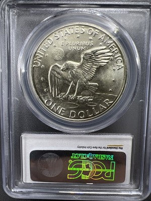 PCGS Certified Gem BU 1972 S $1 Ike Eisenhower 40% Silver Dollar Coin MS66 #755