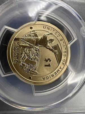 2015 W $1 Native American Mowhawk Iron Workers Dollar SP69 PCGS Enhanced Unc