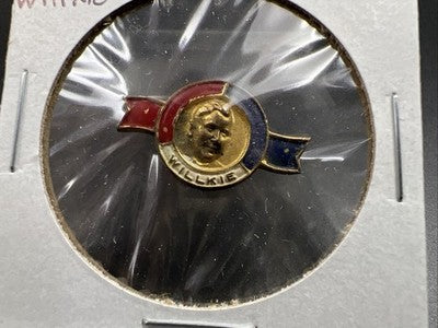Wendel Willkie Miniature Bust Pin Used
