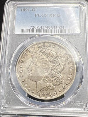 1891 O $1 Morgan Silver Dollar Coin PCGS XF45 Choice Extra Fine Certified
