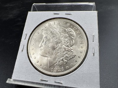 1921 P $1 Morgan Silver Dollar Coin Heavy Rev Die Polish Variety Vam CH BU UNC
