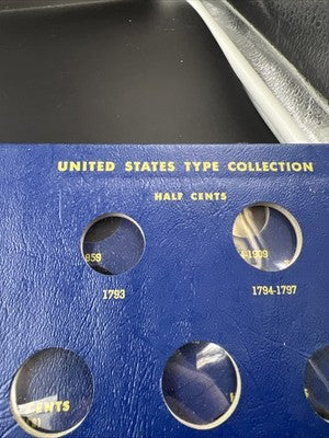 Empty United States Type Set Small Coins Whitman Album Used No Coins Empty