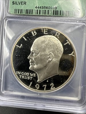 1972 S $1 Ike 40% Silver Dollar Coin ICG PR69 DCAM Gem Proof Certified #103