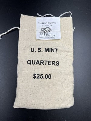 U.S. Mint Bag of 100 2000 D 25c Massachusetts State Statehood Quarters BU UNC
