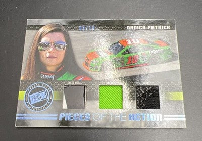 2014 Danica Patrick Pieces Of The Action #/10 Rare NASCAR Card