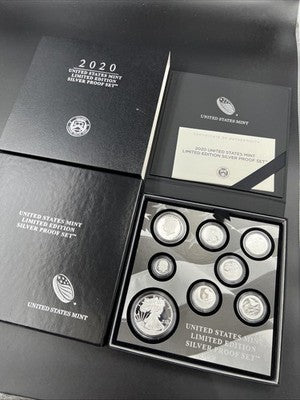 2020 Limited Edition US Silver Proof Set Complete w/ Box COA sku#B