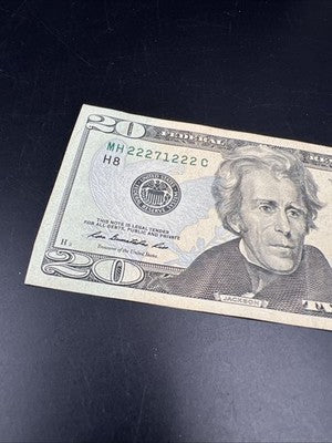 2013 $20 FRN Federal Reserve Note VG Circ Neat Serial #22271222