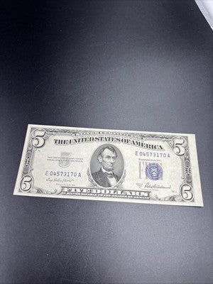 1953 A $5 Five Dollar US Silver Certificate XF EF Extra Fine Circ #170