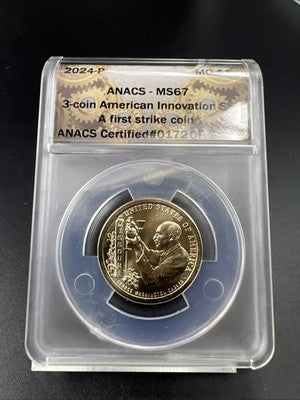 2024 P $1 George Washington Carver Innovation Dollar Coin ANACS MS67 #72