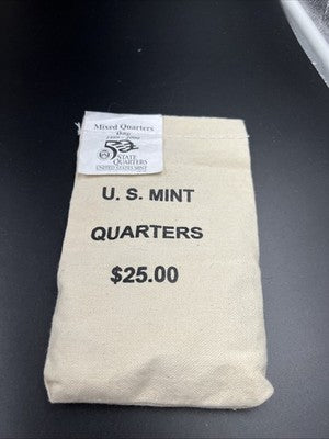 U.S. Mint Bag of 100 1999-2000 Mixed State Statehood Quarters BU UNC sk#c3