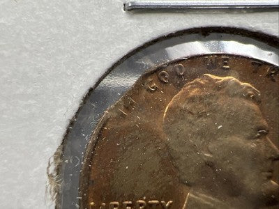 Triple Clipped 1967 P 1c Lincoln Memorial Cent Error Coin UNC RB