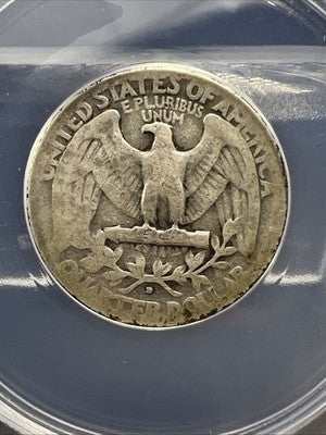 1932 D 25c Washington Silver Quarter Coin ANACS G4 Good Certified