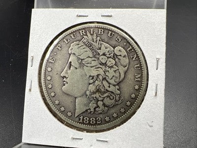1882 O / S Morgan Silver Dollar Coin CH VF Very Fine Circ