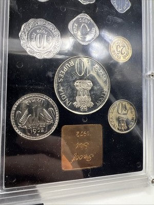 1972 India Proof 9 Coin Set