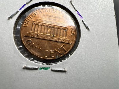 1985 P 1c Lincoln Memorial 1c Penny Coin Major Die Cud Error CH/Gem BU UNC sku#2