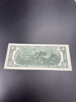 1976 $2 Two Dollar Bicentennial Bill Brookyln NY Postmarked (no Stamp) UNC #750
