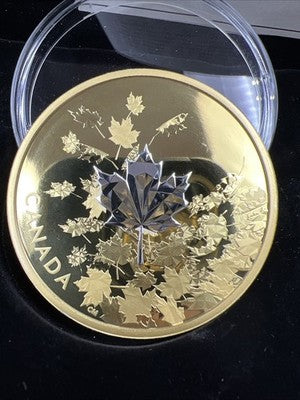 2017 Canada 3 Oz Silver Whispering Maple Leaves Coin w Box COA