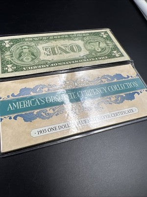 1935 D $1 One Dollar Wide Margin Variety Silver Certificate Fine Circ #76
