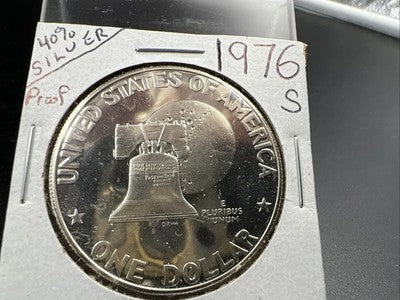 1976 $1 Ike Eisenhower 40% silver Dollar Coin Gem Proof SK#2b