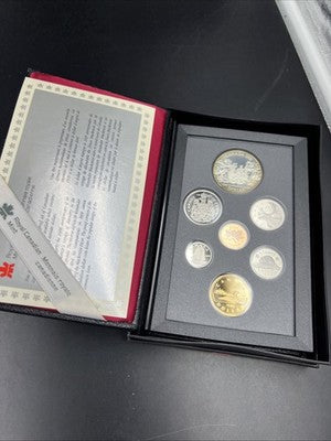1989 Canada Double Dollar Proof Set Gem Uncirculated Coins Box & COA #A