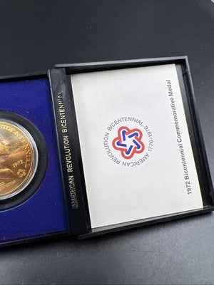 1972 American Bicentennial Bronze Medal UNC in Case