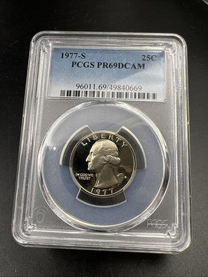 1977 S 25c Washington Clad Proof Quarter Coin PR69 PCGS #669