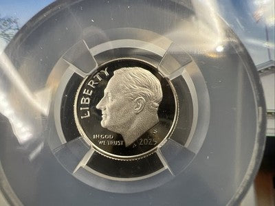 2025 S 10c Roosevelt Clad Proof Dime Coin PF70 UCAM NGC Roosevelt Holder #35