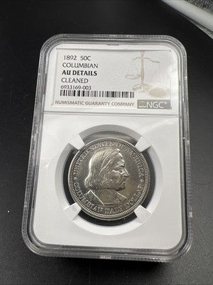 1892 Columbian Commemorative Silver Half Dollar Coin NGC AU Details #3