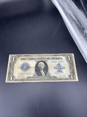 1923 One Dollar Silver Certificate Horse Blanket Blue Seal CH VG Very Good #835