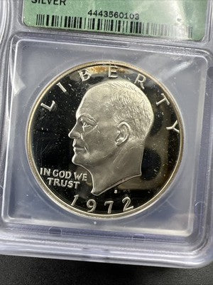 1972 S $1 Ike 40% Silver Dollar Coin ICG PR69 DCAM Gem Proof Certified #103