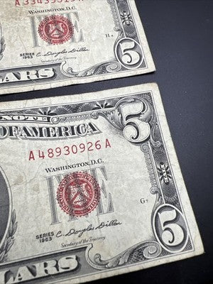 1963 $5 USN Very Circ Five Dollar United States Notes #926