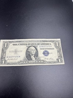 1935 E $1 One Dollar Silver Certificate CH VF Very Fine Circ neat Serial #370