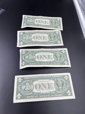 4 Consecutive 1977 FRN Federal Reserve Dollar Bill Notes CH VF Circ #122